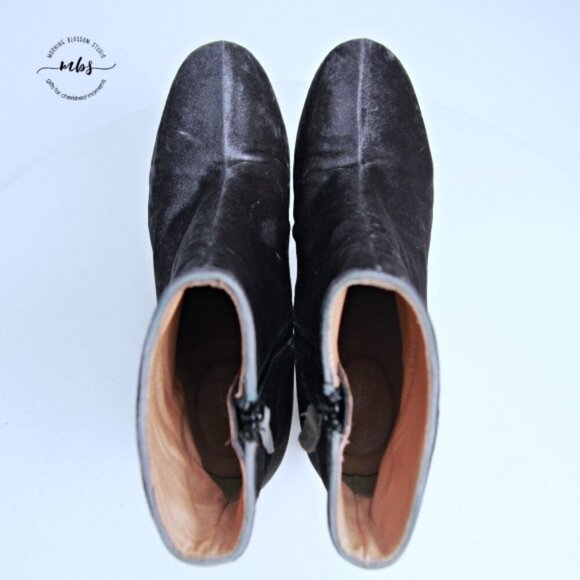 J. Crew Hadley Velvet Ankle Boots Gray Women 8.5 - Picture 11 of 15